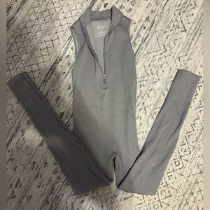 Grey One Piece elastic suit